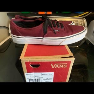 Maroon Vans (men’s size 7.5 or women’s size 9)